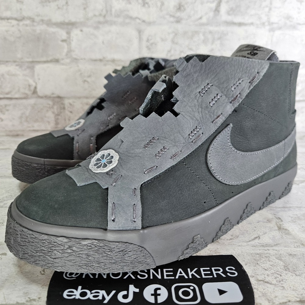 Nike Di'orr Greenwood x Zoom Blazer SB Mid Diné Grey FQ0792-001 Men's Size 10